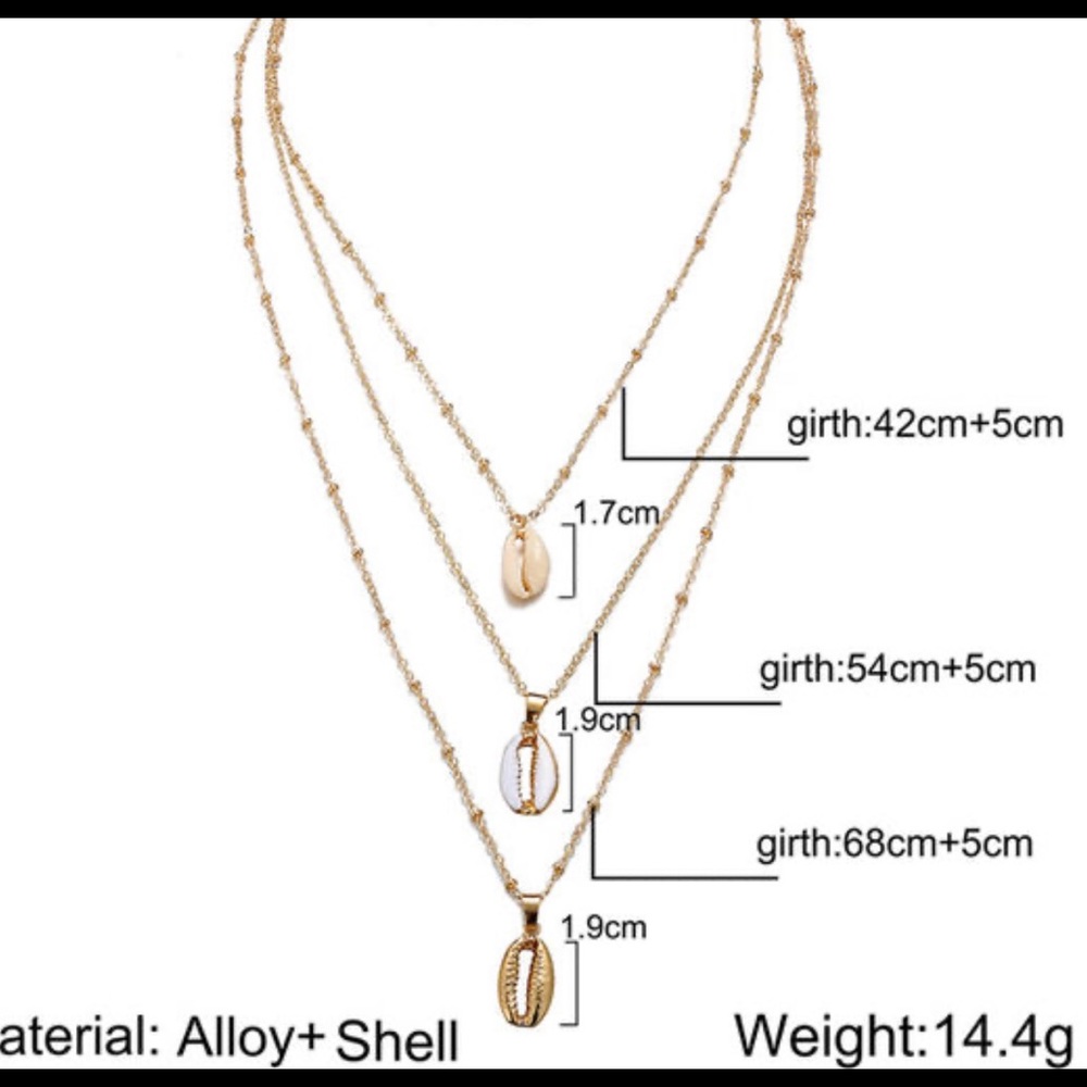 Layered Shell Necklace - Picture 3 of 3